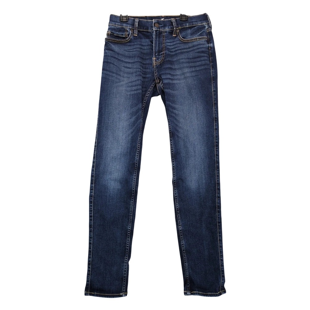 Hollister Extreme Stretch Skinny Jeans Mens 29x30" Dark Wash Y2K Streetwear Edgy